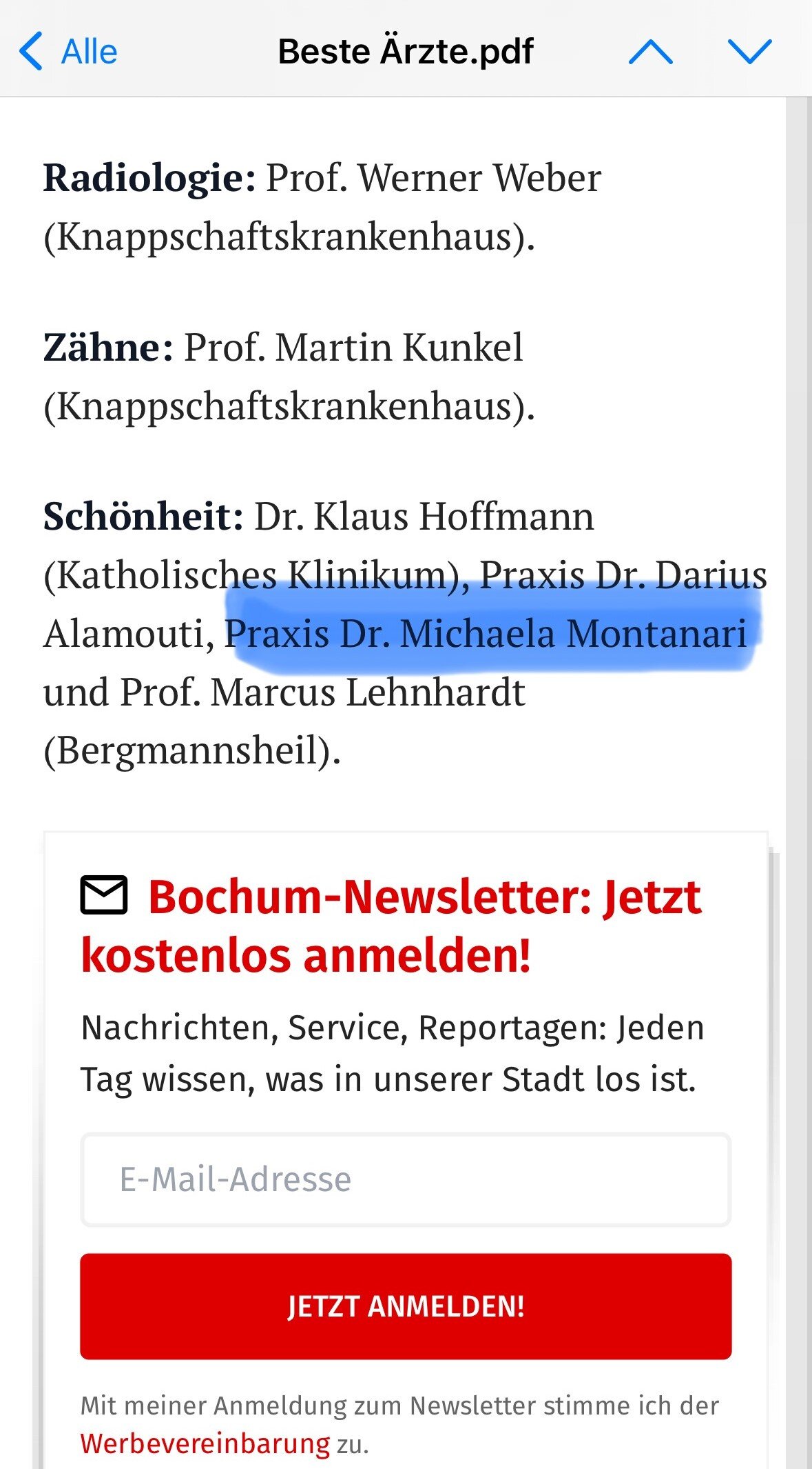 Bochums beste Ärzte
